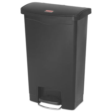Rubbermaid® Commercial Slim Jim Resin Step-on Container, Front Step Style, 13 Gal, Black freeshipping - TVN Wholesale
